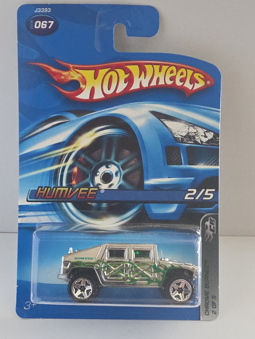 Hot Wheels 2006 Humvee 2/5 #067, Chrome Burnez 1:64 Diecast New-Unopened